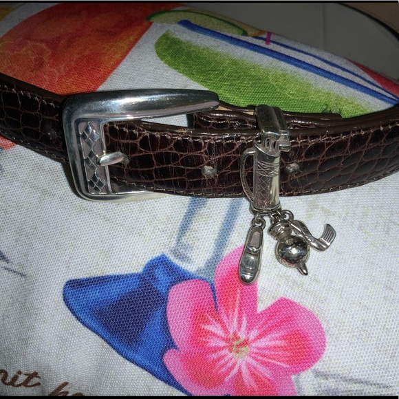 Brighton golf charm leather belt